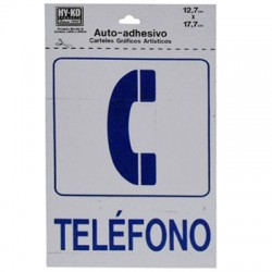 LETRERO 12.7x17.7cm TELEFONO HY-KO - Envío Gratuito