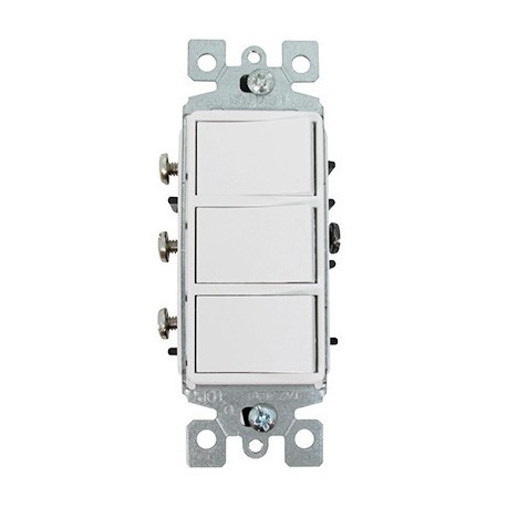 INTERR DECORA TRIPLE BLANCO LEVITON. - Envío Gratuito