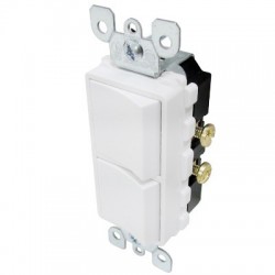 INTERR DECORA DOBLE BLANCO LEVITON. - Envío Gratuito