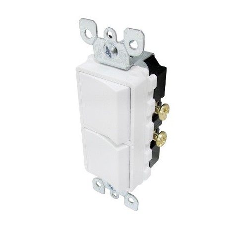 INTERR DECORA DOBLE BLANCO LEVITON. - Envío Gratuito