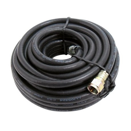 EXTENSION COAXIAL 25ft NEGRO POWER WORKS. - Envío Gratuito