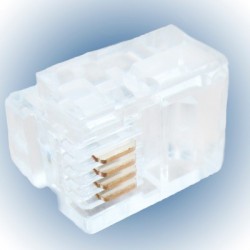 PLUG TELEFONICO EXTENSION 10pz 46071 VOLTECH. - Envío Gratuito