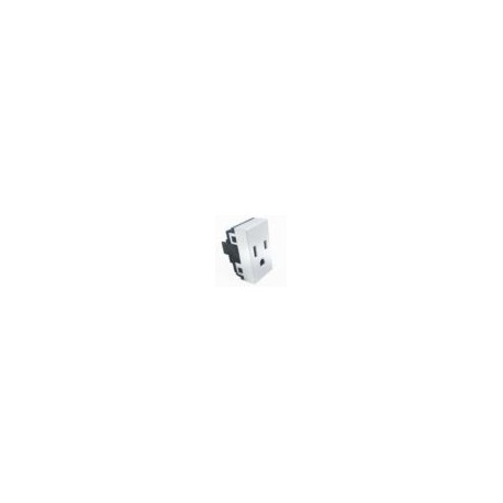 TOMA MODULAR SENC C/T 15A-125/250V GRIS LEVITON. - Envío Gratuito