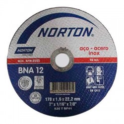 DISCO CORTE METAL 7X1/16X7/8 AZUL NORTON. - Envío Gratuito