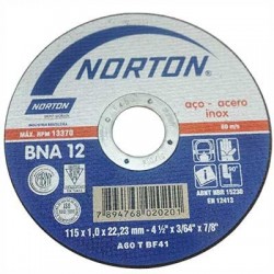 DISCO CORTE METAL 41/2 X 3/64 X 7/8 pulgadas NORTON. - Envío Gratuito