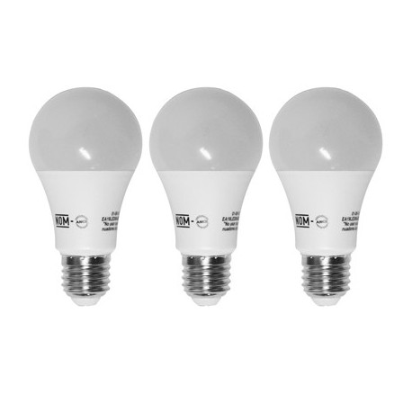 FOCO LED E26 9W CALIDA 800lum 3-PACK A19M-LED/004/30-3 - Envío Gratuito