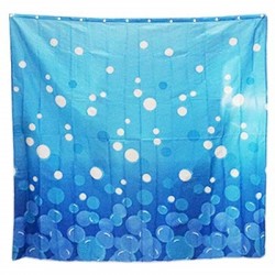 CORTINA PARA BAÑO 180X180cm AZUL BURBUJAS EURO SHOWERS - Envío Gratuito