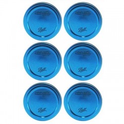 TAPAS Y AROS PARA FRASCOS COLOR AZUL 6-PK BALL - Envío Gratuito